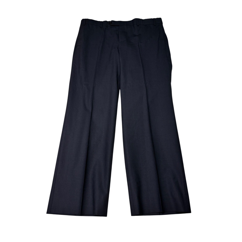 Brooks Brothers 346 Mens Navy Blue Stretch Wool Dress Pants W38 L29 Trousers